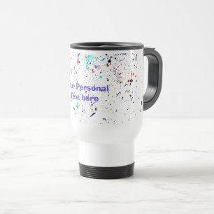 Paint Splashes and Spots Abstract Art Travel Mug