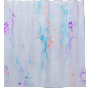 Paint splashes artwork shower curtain