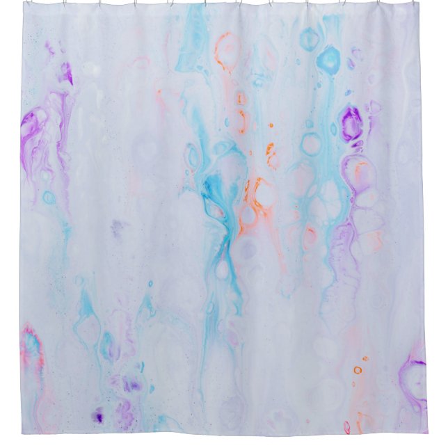 Paint splashes artwork shower curtain (Front)