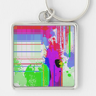 Paint splashes key ring