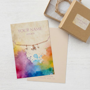 Paint splashes necklace or bracelet display card