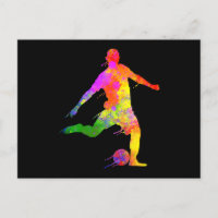 Paint Splashes Soccer Lover Graphic Soccer Player
