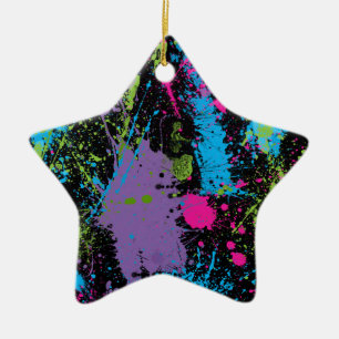 Paint Splater Ceramic Tree Decoration