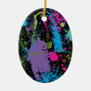 Paint Splater Ceramic Tree Decoration