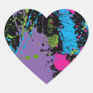 Paint Splater Heart Sticker