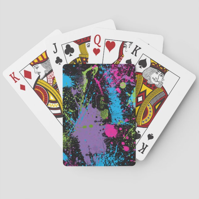 Paint Splater Playing Cards (Back)