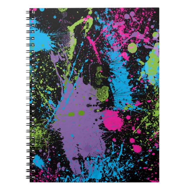 Paint Splater Spiral Notebook (Front)