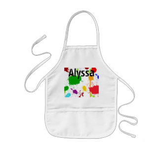 Paint Splats Personalized Kid's Apron