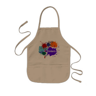 Paint Splats Three Kids Apron