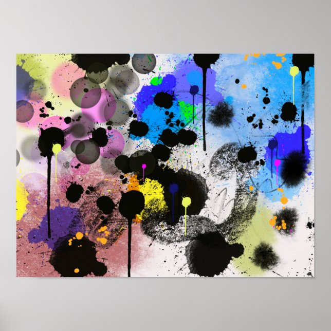 Paint splatter abstract poster (Front)