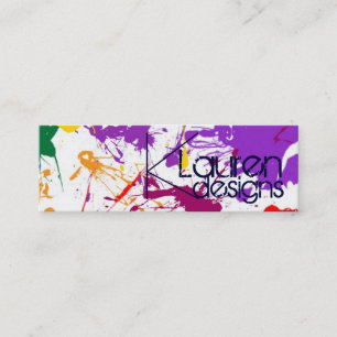 paint splatter abstract skinny business card