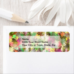 Paint Splatter Autumn Colour Leaves Abstract