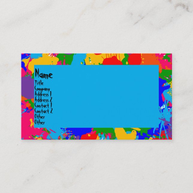 Paint Splatter Business Card (Front)