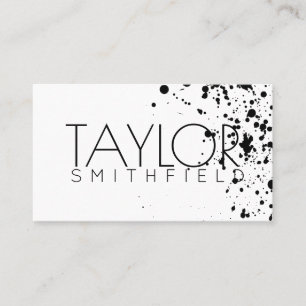 paint splatter business card