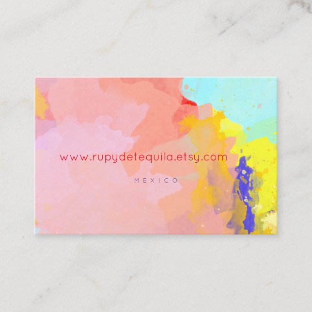 Paint Splatter business cards (Front)