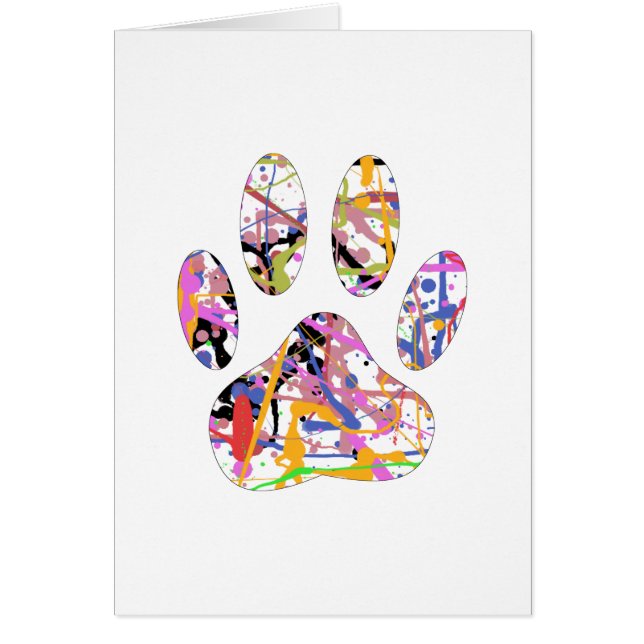 Paint Splatter Dog Paw Print (Front)