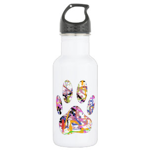 Paint Splatter Dog Paw Print 532 Ml Water Bottle