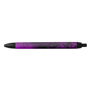 Paint Splatter Effect Purple & Black  Ink Pen