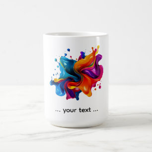 paint splatter explosion coffee mug