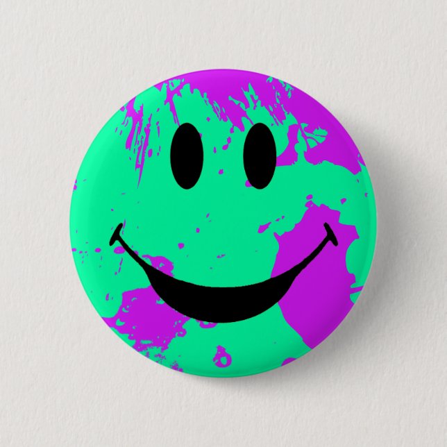 Paint Splatter Face 6 Cm Round Badge (Front)