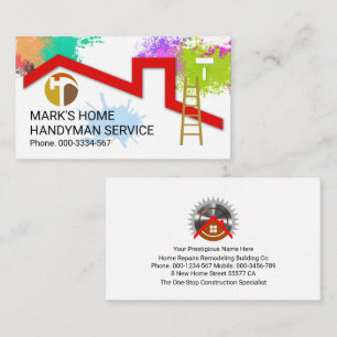 Paint Splatter Home Handyman Painter Business Card
