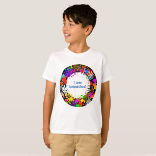 Paint splatter I love homeschool T-Shirt