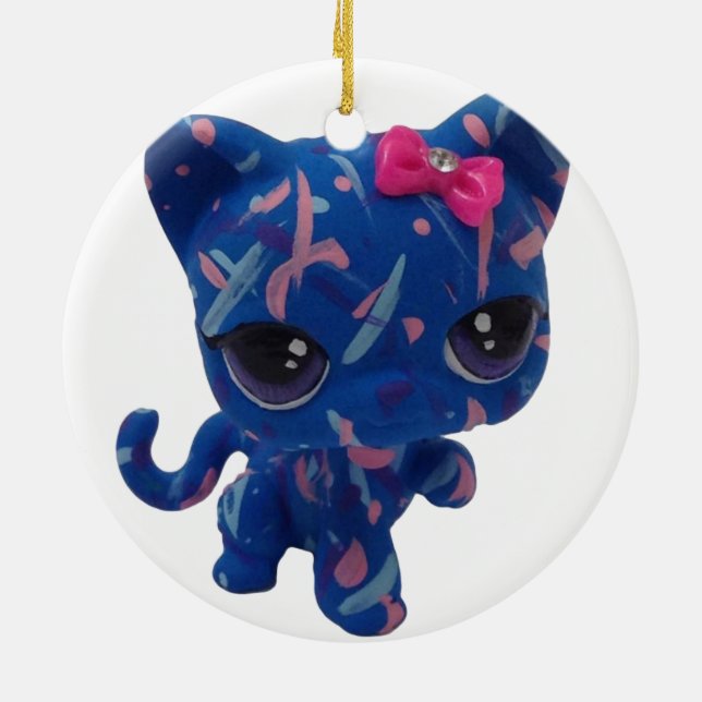 Paint Splatter Kitty Ornament (Back)