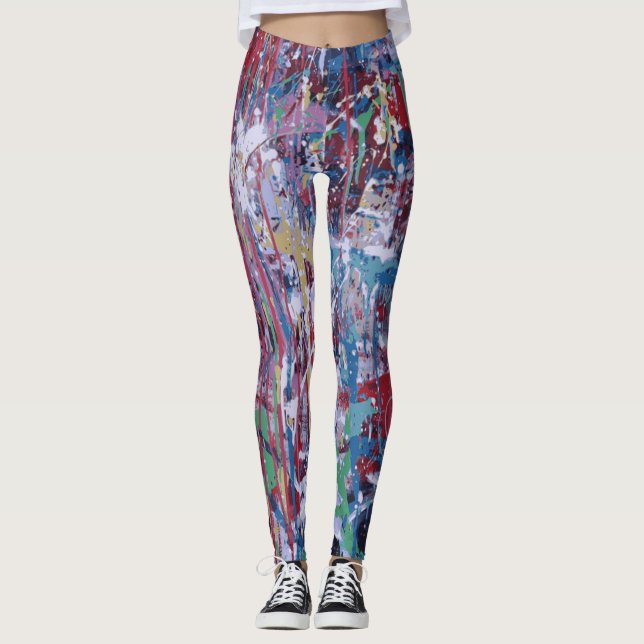 Paint splatter leggings (Front)