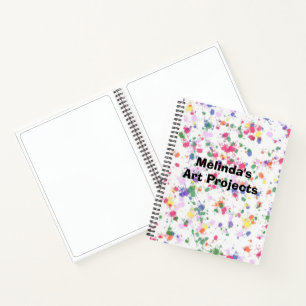 Paint Splatter Lined Paper Notebooks
