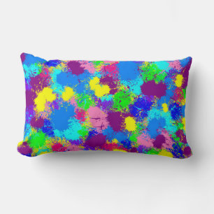 Paint Splatter Lumbar Cushion