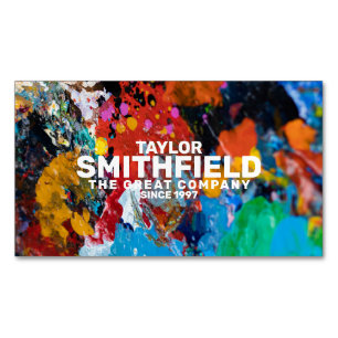 Paint Splatter Magnetic Business Card
