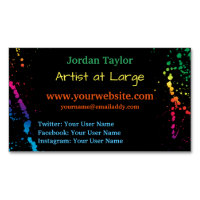 [Paint Splatter] Modern Abstract Artist Black
