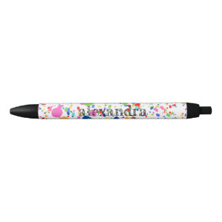 Paint Splatter Name Ink Pen - Multi Rainbow