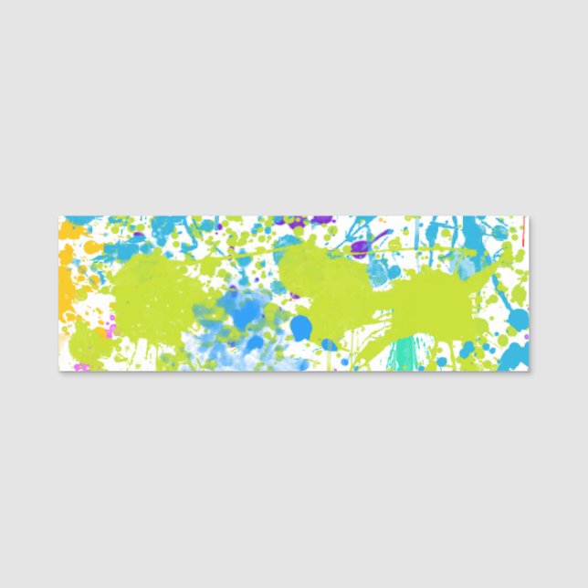 Paint Splatter Name Tag (Front)