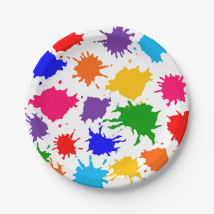 Paint Splatter Paper Plate