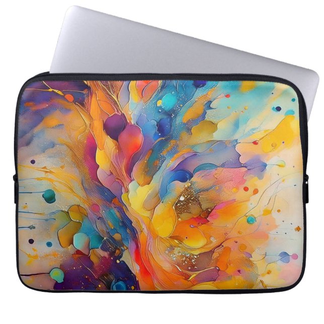 Paint Splatter Pattern 2 Laptop Sleeve (Front)