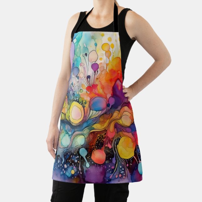 Paint Splatter Pattern Apron (Insitu)
