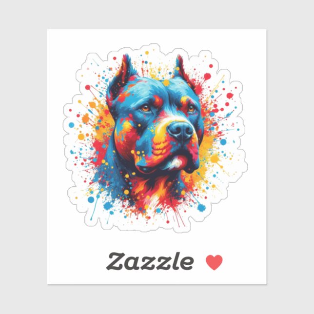 Paint Splatter Pitbull (Sheet)