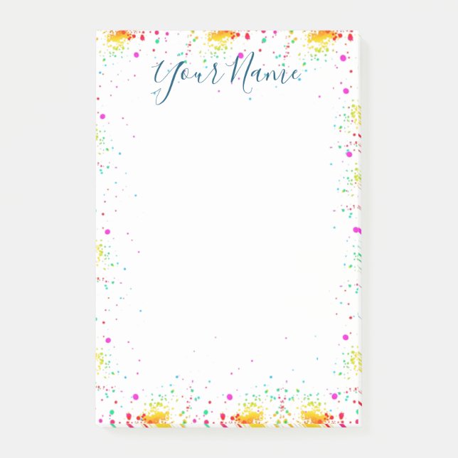 Paint Splatter Post-it Notes (Front)