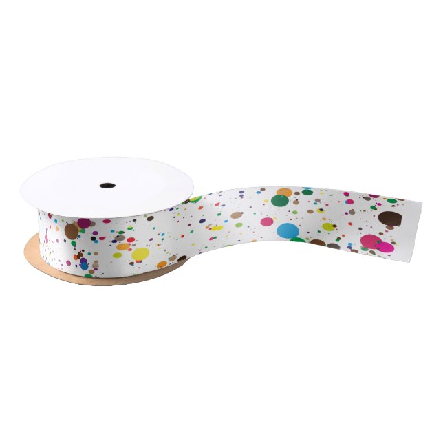 Paint Splatter Ribbon Satin Ribbon (Spool)