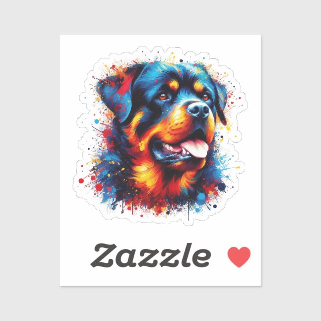 Paint Splatter Rottweiler (Sheet)