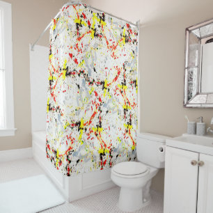 Paint Splatter Shower Curtain