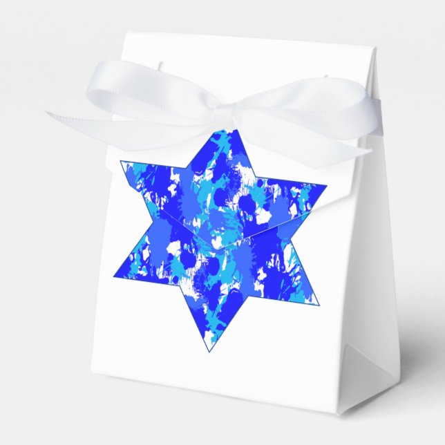 Paint Splatter Star Favour Box (Front Side)