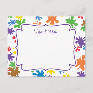 Paint Splatter Thank You Card