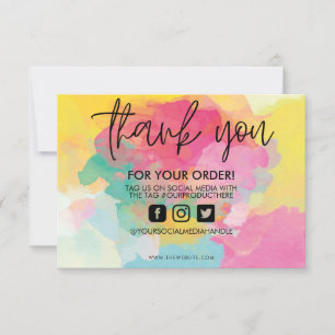 Paint Splatter Watercolor Thank you Media Insert