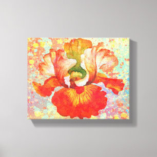 Paint Splattered Iris Canvas Print