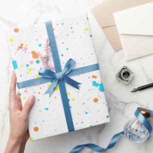 Paint Splatters Abstract Wrapping Paper