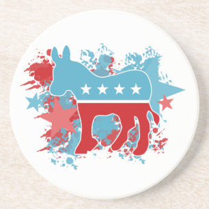 Paint Splatters Democrat Donkey Coaster