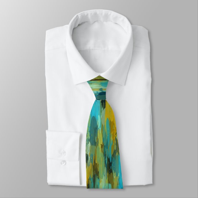 Paint Spotted Men's Tie (Tied)