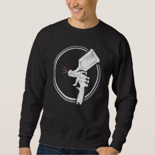 Paint Spray Gun Car Auto Body Repair Distressed Sweatshirt